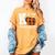 Fall Kindergarten Teacher K Is For Buffalo Plaid Pumpkin Women's Comfort Colors T-Shirt Mustard