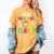 Feliz Primer Dia De Clases Kids Girl Teacher Spanish School Women's Comfort Colors T-Shirt Mustard