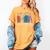 Floral Books Never Underestimate A Public School Teacher Women's Comfort Colors T-Shirt Mustard