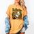 Ghost Library Reading Books Halloween Librarian Teacher Women's Comfort Colors T-Shirt Mustard