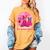 Ghost And Witch Boston Terrier Dog In October We Wear Pink Women's Comfort Colors T-Shirt Mustard
