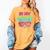 In My Glowing Teacher Era Groovy Colorful Bright Women's Comfort Colors T-Shirt Mustard
