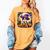 Halloween Boston Terrier Dog Breed With Jack O' Lantern Art Women's Comfort Colors T-Shirt Mustard