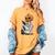Halloween Skeleton Boston Terrier Women's Comfort Colors T-Shirt Mustard