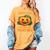 Halloween Teacher Librarian Pumpkin Reading Books Men Women Kids Women's Comfort Colors T-Shirt Mustard