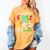 Happy First Day Of School Teacher Back To School Student Women's Comfort Colors T-Shirt Mustard Happy First Day Of School Teacher Back To School Student Women's Comfort Colors T-Shirt Mustard