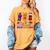 Happy Hallothanksmas Halloween Thanksgiving Pencils Teachers Women's Comfort Colors T-Shirt Mustard Happy Hallothanksmas Halloween Thanksgiving Pencils Teachers Women's Comfort Colors T-Shirt Mustard
