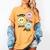 Happy To See Your Face Smile Face Teacher Back To School Women's Comfort Colors T-Shirt Mustard