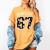 Haunted By 6 7 67 Six Seven Halloween Teacher Mom Women's Comfort Colors T-Shirt Mustard