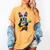Hawaiian Boston Terrier & Pineapple Ukulele Summer Vacation Women's Comfort Colors T-Shirt Mustard