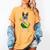 Hawaiian Boston Terrier Dog Pineapple Ukulele Summer For Men Women Girls Kids Women's Comfort Colors T-Shirt Mustard