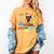 It's A Good-Day To Teach Tiny Humans Pre-K Cat Teacher Lover Women's Comfort Colors T-Shirt Mustard