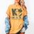K Is For Kindergarten Teacher Coquette Bow Camo Women's Comfort Colors T-Shirt Mustard K Is For Kindergarten Teacher Coquette Bow Camo Women's Comfort Colors T-Shirt Mustard