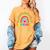 Kindergarten Rainbow Girls Boys Teacher First Day Of School Women's Comfort Colors T-Shirt Mustard Kindergarten Rainbow Girls Boys Teacher First Day Of School Women's Comfort Colors T-Shirt Mustard