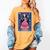La Maestra Halloween Mexican Bingo Card Teacher Lottery Card Women's Comfort Colors T-Shirt Mustard
