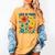 Leer Es Poder Cute Floral Boho Spanish Teacher Reading Women's Comfort Colors T-Shirt Mustard Leer Es Poder Cute Floral Boho Spanish Teacher Reading Women's Comfort Colors T-Shirt Mustard