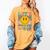 Let's Learn Today Smile Face Back To School For Teacher Kids Women's Comfort Colors T-Shirt Mustard