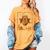 Math Turkey Teacher Thanksgiving Geometric Pi Equation Women's Comfort Colors T-Shirt Mustard