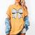 Music Notes Coquette Bow Music Teacher School Musician Band Women's Comfort Colors T-Shirt Mustard