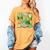 One Lucky Teacher St Patrick's Day Irish Teacher Lucky Era Women's Comfort Colors T-Shirt Mustard