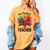 One Thankful Teacher Thanksgiving TurkeyCute Pencil Women's Comfort Colors T-Shirt Mustard One Thankful Teacher Thanksgiving TurkeyCute Pencil Women's Comfort Colors T-Shirt Mustard