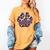 Panthers Paw Print Leopard Maroon Panther Pride Teacher Women's Comfort Colors T-Shirt Mustard