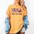 Peace Love Books Librarian Teacher Life Book Library Tie Dye Women's Comfort Colors T-Shirt Mustard