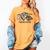 Peace Love Coffee Science Teacher Women's Comfort Colors T-Shirt Mustard