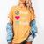 Peace Love Math Maths Teacher Pi Symbol Men Women Women's Comfort Colors T-Shirt Mustard