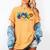 Peace Love Physical Education Tie Dye Sports PE Teacher Women's Comfort Colors T-Shirt Mustard