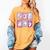 Preppy Spooky Teacher Halloween Ghost Coquette Bow Autumn Women's Comfort Colors T-Shirt Mustard