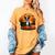 Pumpkin Boston Terrier Costume On Boston Terrier Halloween Women's Comfort Colors T-Shirt Mustard