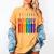 Rainbow Roygbiv Kids Artist Costume Art Teacher Women's Comfort Colors T-Shirt Mustard Rainbow Roygbiv Kids Artist Costume Art Teacher Women's Comfort Colors T-Shirt Mustard