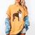 Red Boston Terrier Dog Women's Comfort Colors T-Shirt Mustard