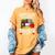 Retired But Forever a Teacher At Heart Teacher Retirement Women's Comfort Colors T-Shirt Mustard