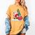 Santa Ugly Christmas Tree Lights Boston Terrier Dog Lover Women's Comfort Colors T-Shirt Mustard