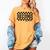 Second Grade Checkered Teacher 1st Day Back To School Women Women's Comfort Colors T-Shirt Mustard Second Grade Checkered Teacher 1st Day Back To School Women Women's Comfort Colors T-Shirt Mustard