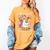 Silly Goose Teacher Club Animal Lover Groovy Teacher Women's Comfort Colors T-Shirt Mustard
