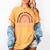 Special Education Shirt Teacher SPED Leopard Boho Rainbow Women's Comfort Colors T-Shirt Mustard