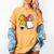 Student Teacher Coquette Bow Pencil Back To School First Day Women's Comfort Colors T-Shirt Mustard