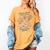 Teach Them Love Them Watch Them Grow Retro Teacher Floral Women's Comfort Colors T-Shirt Mustard