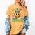 Teacher Back To School Color In Kindness Crayon Pencil Women's Comfort Colors T-Shirt Mustard
