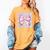 Teacher Bow Pencil Flowers Teacher Back To School Women's Comfort Colors T-Shirt Mustard
