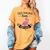 This Teacher Loves Her Flock Cute Flamingo Teacher Women's Comfort Colors T-Shirt Mustard