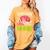 Teachers Love Brains Skeleton Halloween Teacher Funny Women's Comfort Colors T-Shirt Mustard