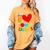 Teens Graduation I Heart My Teachers I Love My Teachers Women's Comfort Colors T-Shirt Mustard