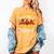 Thankful For My 2nd Grade Turkeys Thanksgiving Teacher Fall Women's Comfort Colors T-Shirt Mustard