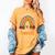 Thankful For My 5th Grade Turkeys Thanksgiving Teacher Women's Comfort Colors T-Shirt Mustard