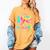 Tie Dye Happy 100th Day Of School Teacher Student 100 Days Women's Comfort Colors T-Shirt Mustard Tie Dye Happy 100th Day Of School Teacher Student 100 Days Women's Comfort Colors T-Shirt Mustard