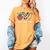 Tie Dye Hippie Peace Love Teach Teacher Appreciation Women's Comfort Colors T-Shirt Mustard